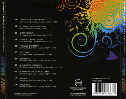 Francis Lockwood CD Jimi's Colors Sergent Major tray